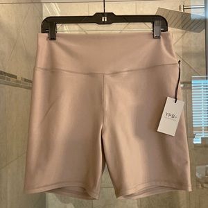 Abercrombie & Fitch YPB (Your Personal Best) 7” Bike Shorts in Sand